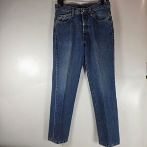 RRL Ralph Lauren Vintage Made in USA Button Fly Straight Leg Jeans Blue Mens 30